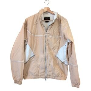 Air Jordan Flight Heritage Windbreaker Warm Up Jacket Desert Tan White Small